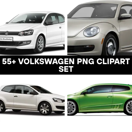 55+ Volkswagen PNG Clipart Set - Vibrant Travel & Transportation Graphics for Creative Projects