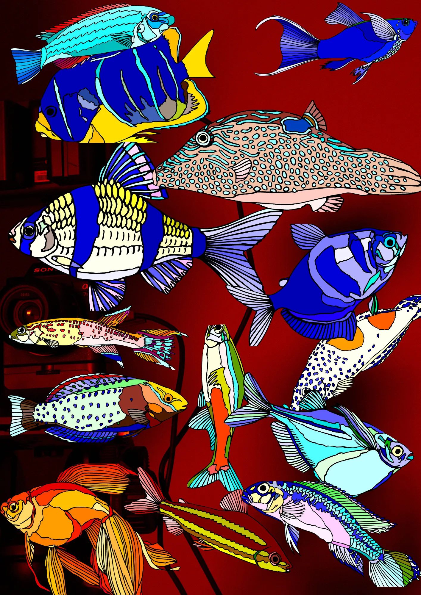 Tropical Fish Aquatic Clipart Set Vol1 - Vibrant Vector Wildlife Illustrations for Designers and Creative Projects 2025 6