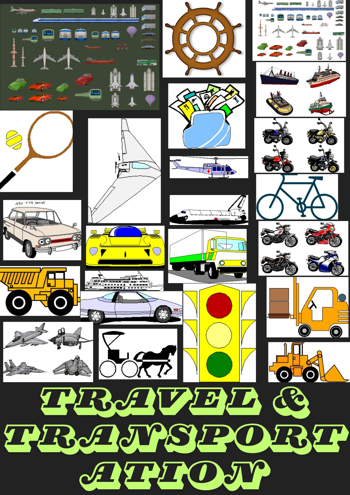 Vehicle Varieties Pack Diverse Clipart - Versatile Travel and Transportation Vector Illustrations for Creative Projects