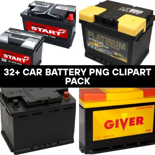 32+ Car Battery PNG Clipart Pack - Clean Travel & Transportation Icons for Designers and Marketers 5