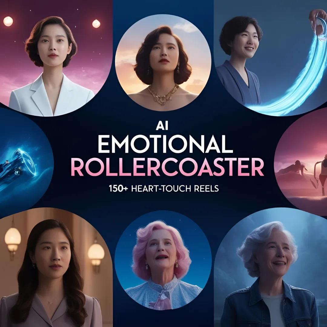 AI Emotional Rollercoaster - 150+ Heart-Touch Reels - Cinematic AI-Driven Video Clips for Engaging Entertainment and Social Sharing