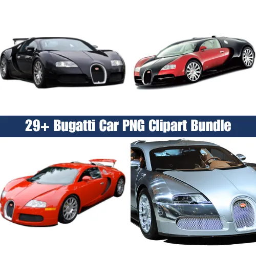 29+ Bugatti Car PNG Clipart Bundle - Premium Travel & Transportation Car Illustrations for Creative Designers 5
