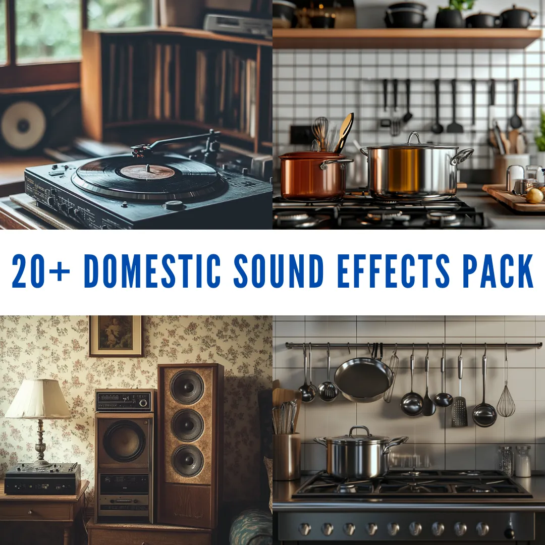 20+ Domestic Sound Effects Pack - Immersive Household Audio Effects for Creators and Producers 3