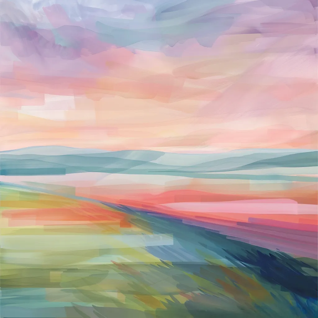 Pastel Color Field Abstract - Soothing Abstract Color Field Painting for Creative Art and Decor Projects 2025