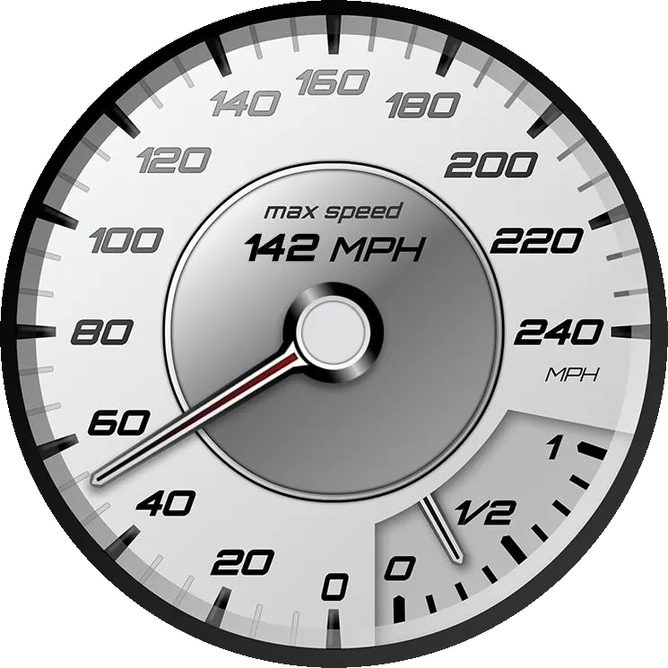 52 Speedometer PNG Clipart Pack - Vibrant Travel & Transportation Icons for Designers and Marketers 4