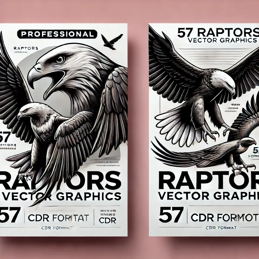 57 Raptors Vector Graphics - Dynamic Wildlife Illustrations for Designers and Creative Projects 4