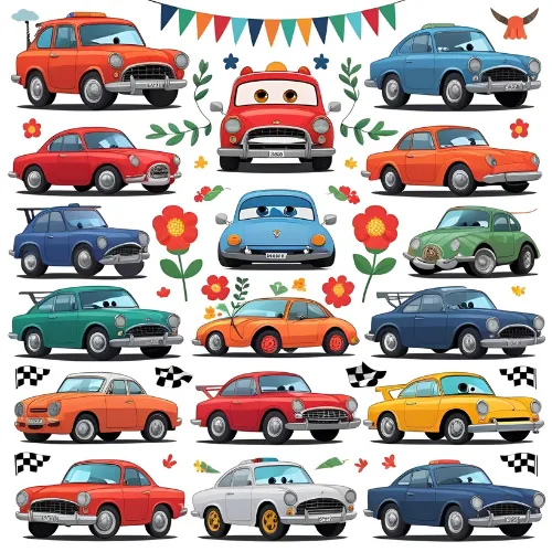20+ Cars Themed Clipart Editable Pack - Versatile Travel & Transportation Graphics for Designers and Creators