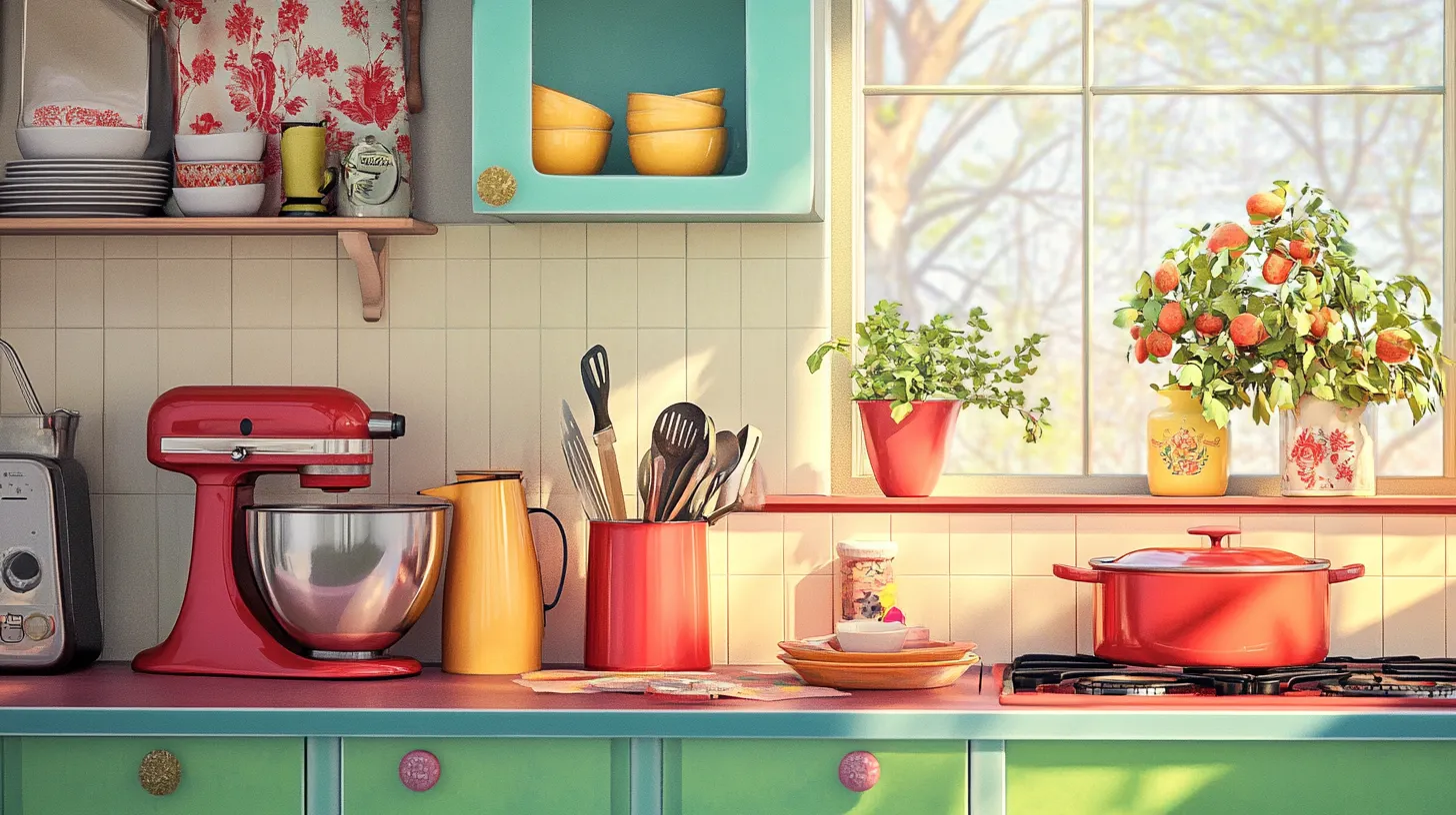 Retro Kitchen Wall Art - Vintage-Inspired WallAura Studio Prints for Timeless Kitchen Decor and Cozy Ambiance