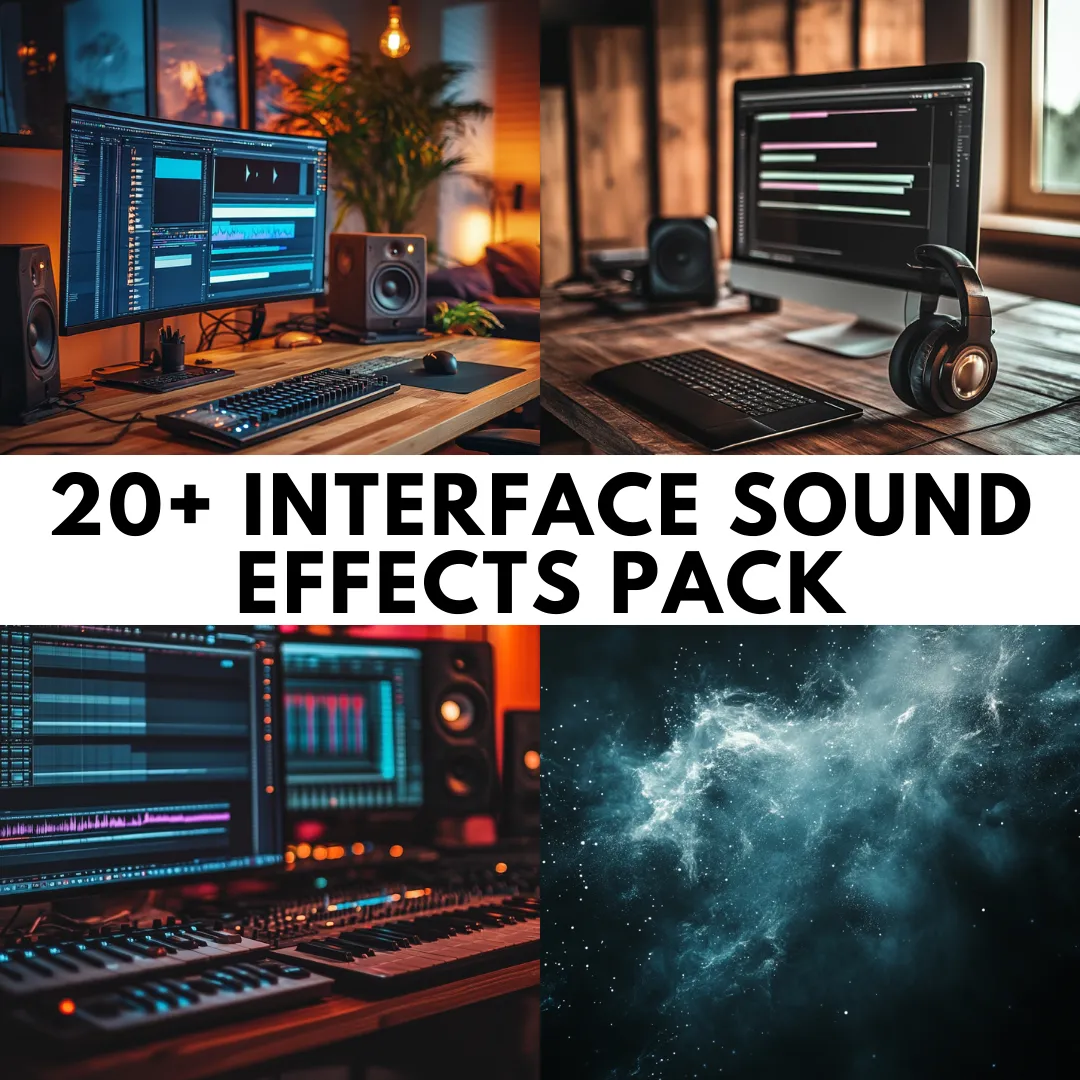 20+ Interface Sound Effects Pack - Crisp and Immersive Audio Effects for UI Designers and Developers