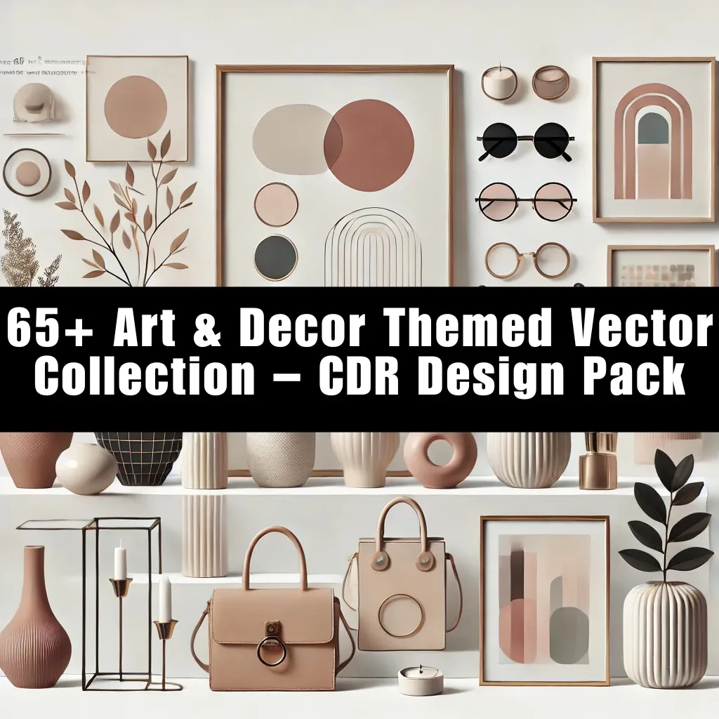 65+ Art & Decor Themed Vector Collection - Stylish Fashion & Lifestyle Vector Graphics for Creative Design Projects