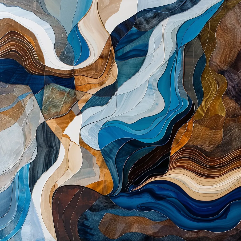 Abstract River Deltas - Flowing Organic Forms - Fluid Abstract Art for Contemporary Spaces and Creative Projects