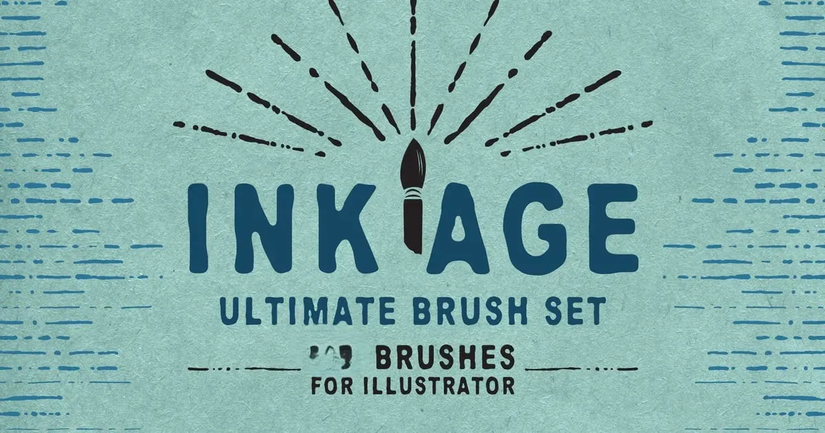 Vintage Ink Illustrator Brushes - Premium Retro-Inspired Vector Brush Set for Creative Designers and Digital Artists