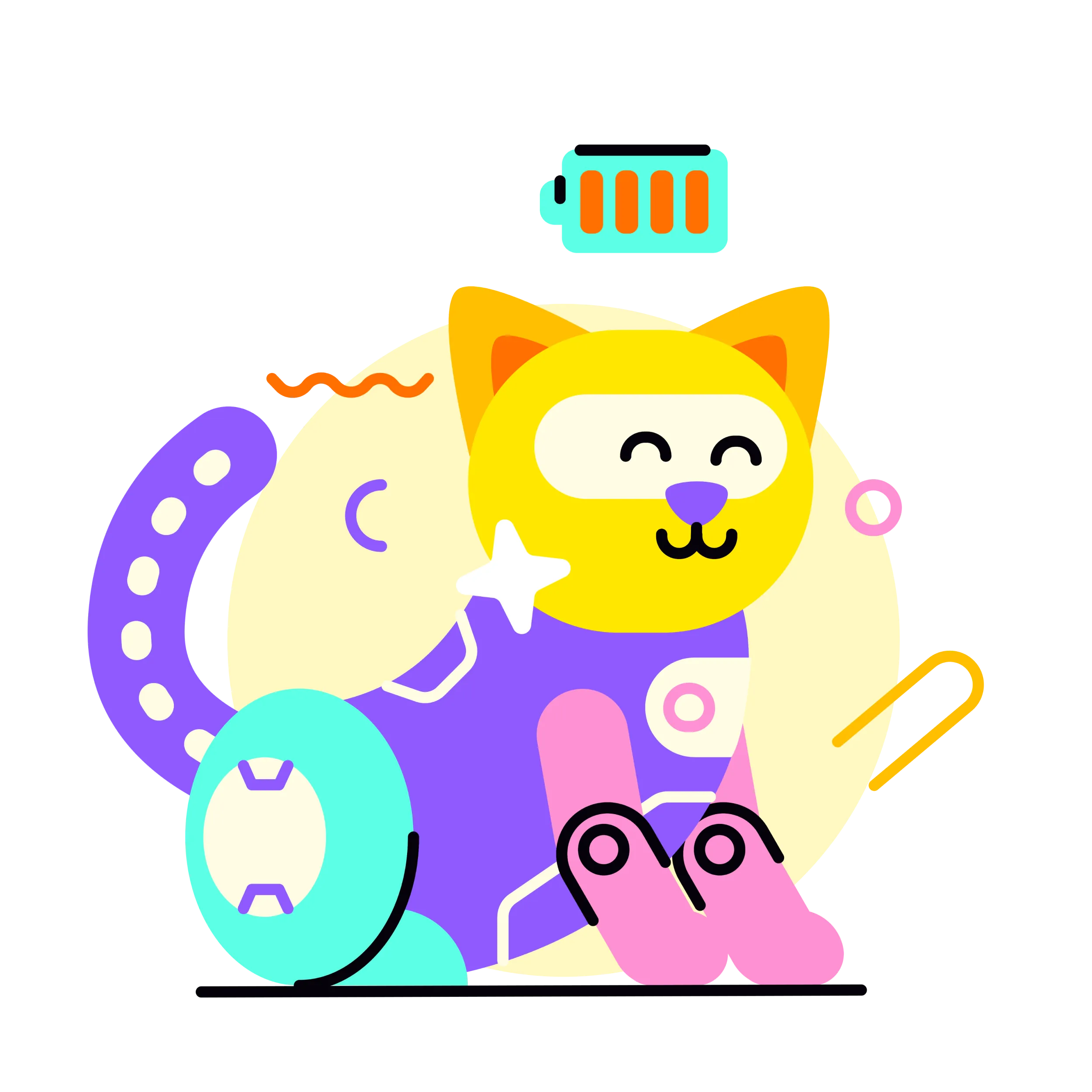 AI Cyber Cat Futuristic Robot Vector Clipart - Sleek Sci-Fi Animal Illustration for Designers and Creators 4