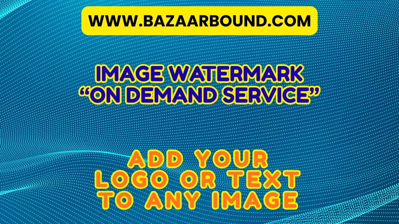 IMAGE WATERMARK SERVICE — ADD YOUR LOGO OR TEXT TO ANY IMAGE
