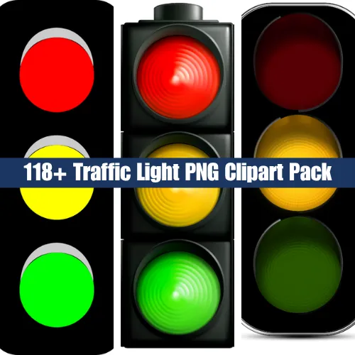 18+ Traffic Light PNG Clipart Pack - Vibrant Travel & Transportation Icons for Designers and Content Creators