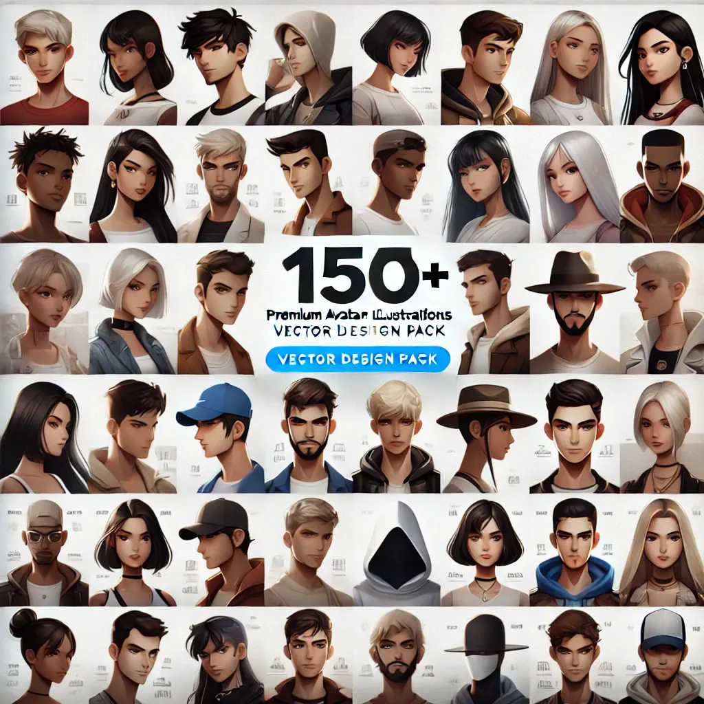 150+ Premium Avatar Illustrations - Vector Design Pack - Versatile Pixel-Style Avatars for Creators and Brands 3