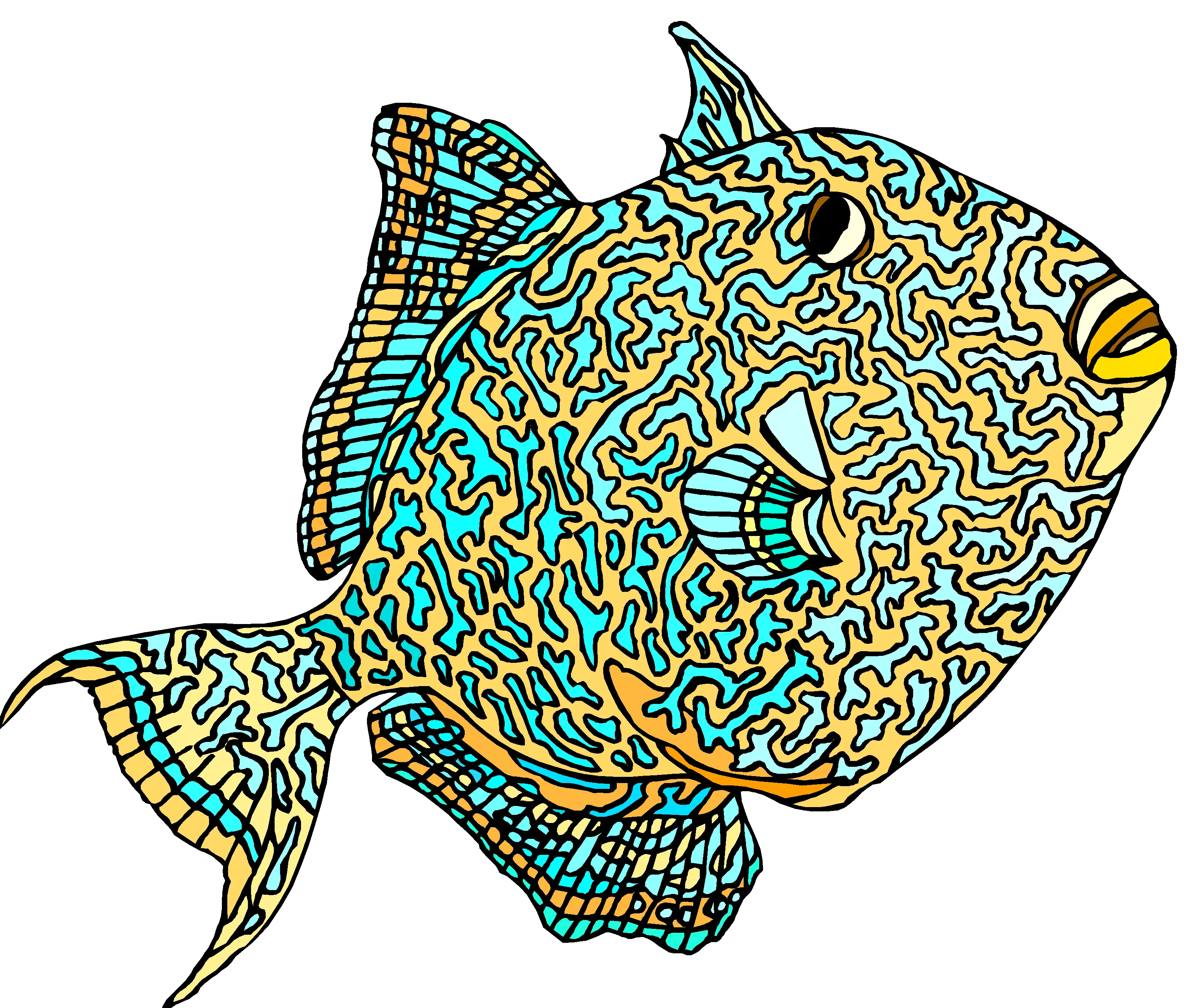 Tropical Fish Aquatic Clipart Set Vol1 - Vibrant Vector Wildlife Illustrations for Designers and Creative Projects 2025 4