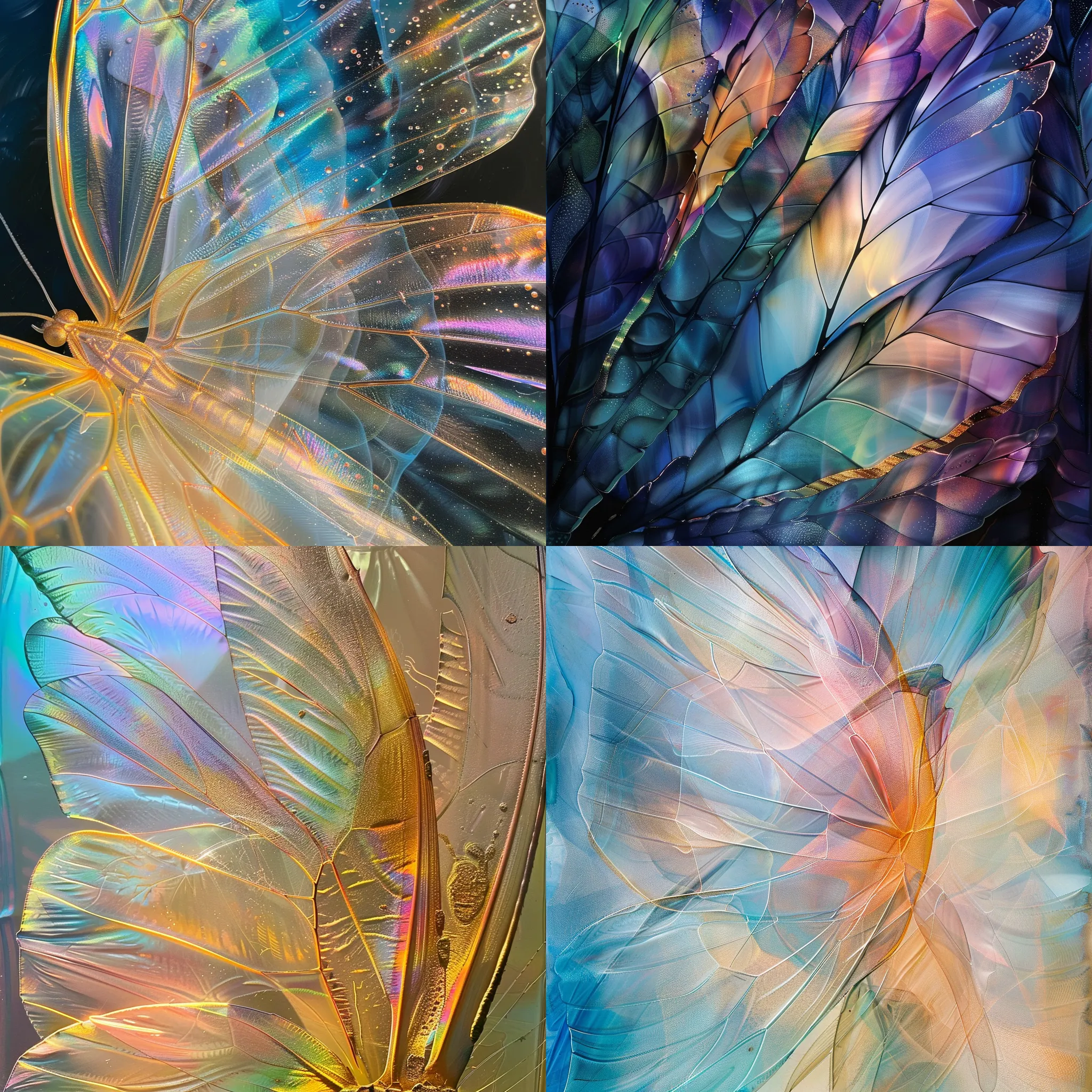Abstract Insect Wings - Whimsical Biometric Abstract Art for Creative Designers and Contemporary Decor